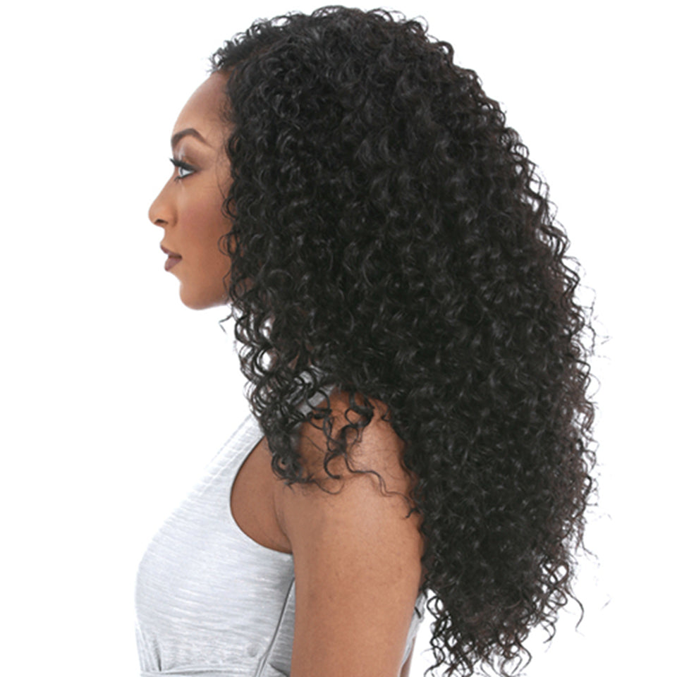 10A Brazilian Deep Wave Virgin Hair 3 Bundles With Lace Closure