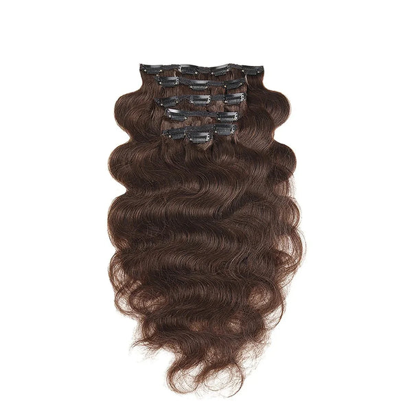 Lakihair  Clip Ins 9A Brazilian Virgin Hair Body Wave Hair Extension