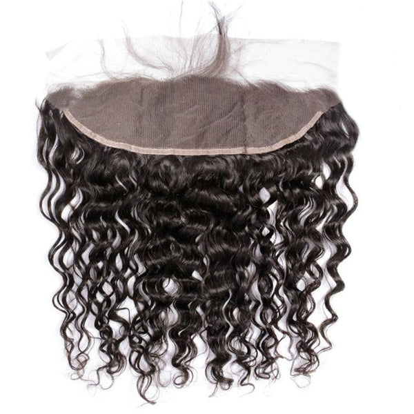 Lakihair Unprocessed Virgin Human Hair 4 Bundles With Lace Frontal Closure Indian Water Wave Hair Bundles